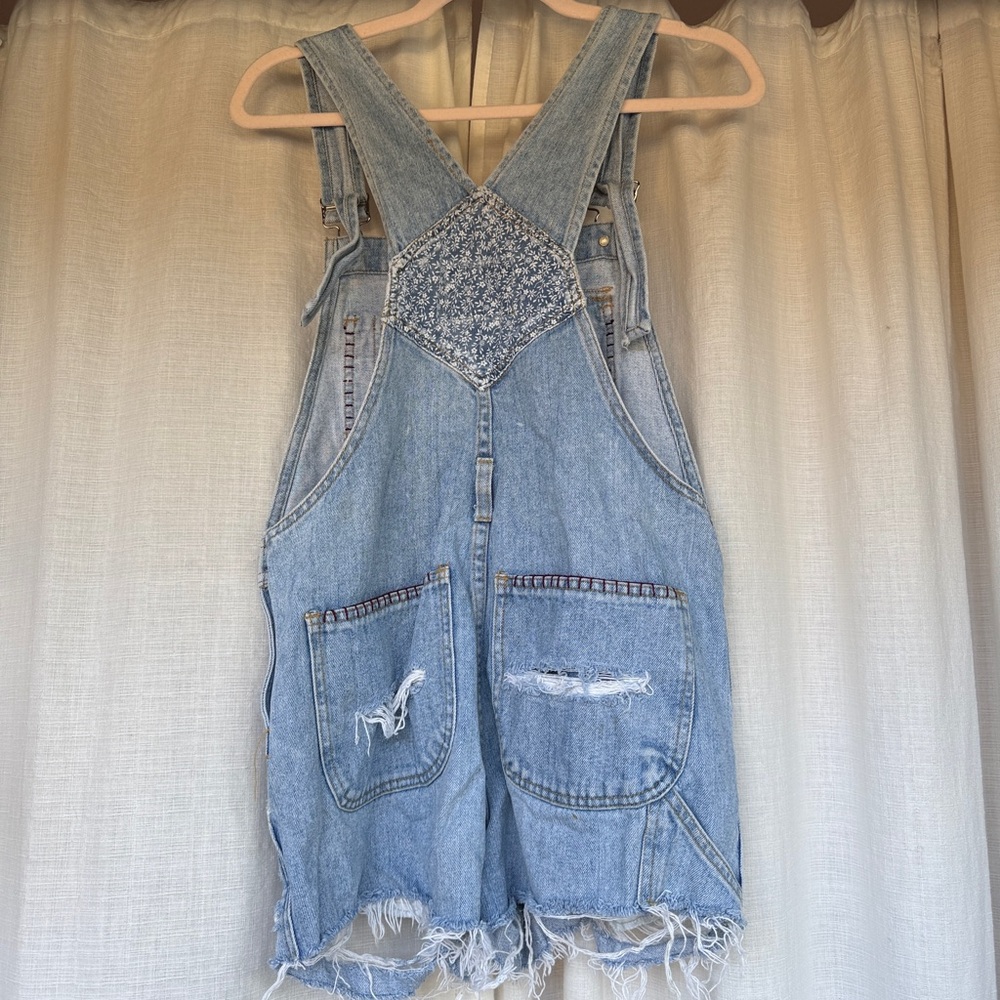 VINTAGE Embroidered Denim Overalls - Picture 4 of 7